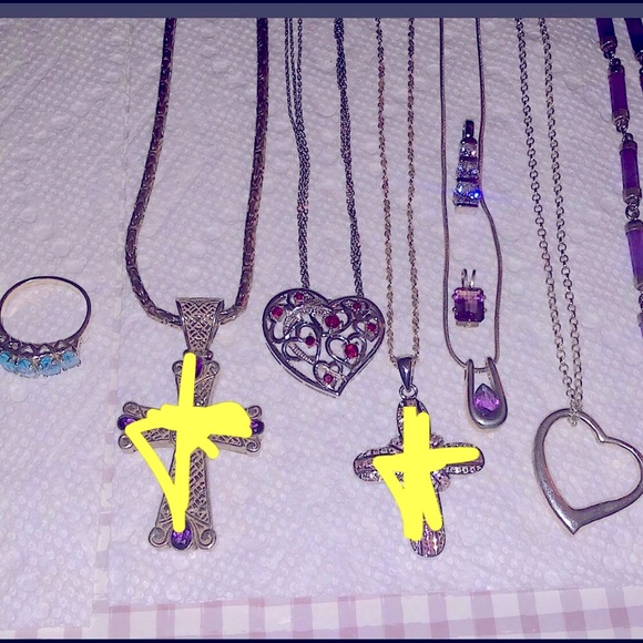 925 Sterling silver & genuine stone jewelry lot - Picture 6 of 8